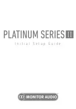 Monitor Audio Platinum 100 II Initial Setup Manual preview