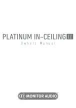 Preview for 1 page of Monitor Audio PLATINUM IN-CEILING II Owner'S Manual