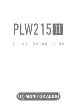 Monitor Audio PLW215 II Initial Setup Manual предпросмотр