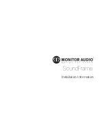 Monitor Audio SOUNDFRAME Installation Information preview