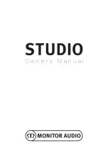 Предварительный просмотр 1 страницы Monitor Audio STUDIO Owner'S Manual