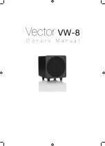 Monitor Audio Vector VW-8 Owner'S Manual preview