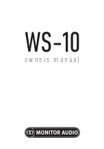 Monitor Audio WS-10 Owner'S Manual preview