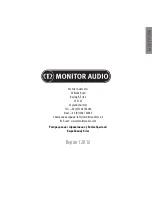 Preview for 101 page of Monitor Audio WS-10 Owner'S Manual