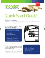 Preview for 1 page of Monitor 24hr home protection system Quick Start Manual