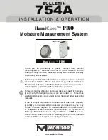 Preview for 1 page of Monitor HumiCore Pro Installation & Operation Manual