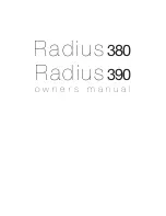 Preview for 1 page of Monitor Radius 380 Owner'S Manual