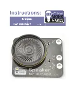 MonkMakes SPEAKER FOR MICRO:BIT Instructions Manual preview