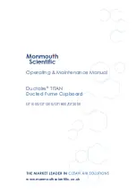 Monmouth Scientific Ductaire TITAN DT1000 Operating & Maintenance Manual preview