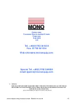 Preview for 15 page of Mono 434 Compact Operating And Maintenance Manual