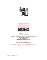 Preview for 38 page of Mono DELTA DEPOSITOR 40 Operating And Maintenance Manual