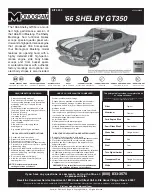 Monogram '66 SHELBY GT350 Manual preview