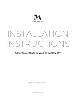 Предварительный просмотр 1 страницы Monogram Advantium ZSB9121NSS Installation Instructions Manual