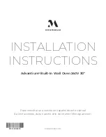 Предварительный просмотр 1 страницы Monogram Advantium ZSB9231NSS Installation Instructions Manual