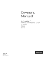 Предварительный просмотр 1 страницы Monogram Advantium ZSC1001 Owner'S Manual