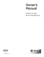 Monogram Bottom-Freezer Built-In Owner'S Manual предпросмотр