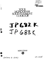 Preview for 1 page of Monogram JP682K Manual