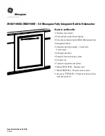 Preview for 3 page of Monogram Monogram ZBD0710KSS Dimensions And Specifications