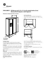 Предварительный просмотр 1 страницы Monogram Monogram ZFSB26DRSS Dimensions And Specifications