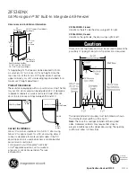 Preview for 1 page of Monogram Monogram ZIFS360NX Dimensions And Installation Information