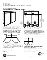 Preview for 2 page of Monogram Monogram ZIFS360NX Dimensions And Installation Information