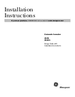 Monogram ZDI15 Installation Instructions Manual предпросмотр