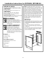 Preview for 9 page of Monogram ZDI15 Installation Instructions Manual