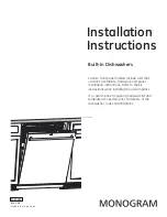 Preview for 1 page of Monogram ZDT915SSJSS Installation Instructions Manual