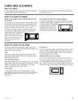 Предварительный просмотр 19 страницы Monogram ZEB1227 Owner'S Manual