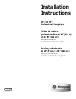 Monogram ZGU364NDP-SS Installation Instructions Manual preview