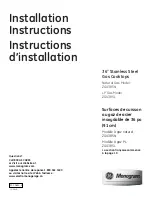 Monogram ZGU385L Installation Instructions Manual предпросмотр