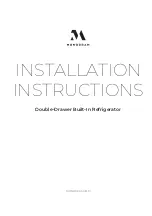 Предварительный просмотр 1 страницы Monogram ZIDI240HII Installation Instructions Manual