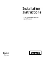 Monogram ZIF360NHLH Installation Instructions Manual preview