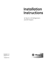 Предварительный просмотр 1 страницы Monogram ZIF360NXALH Installation Instructions Manual