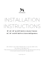 Предварительный просмотр 1 страницы Monogram ZIF361NPRII Installation Instructions Manual