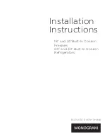 Monogram ZIR240NPKII Installation Instructions Manual предпросмотр