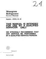 Monogram ZIS36 Service Manual предпросмотр