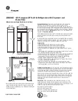 Предварительный просмотр 4 страницы Monogram ZIS36N Dimension And Installation Manual