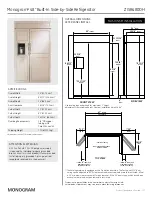 Preview for 2 page of Monogram ZISB480DH Dimension Manual