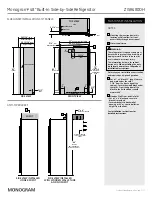 Preview for 3 page of Monogram ZISB480DH Dimension Manual