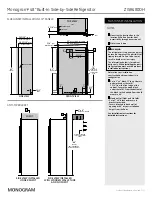 Preview for 4 page of Monogram ZISB480DH Dimension Manual