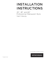 Monogram ZV30R Installation Instructions Manual preview