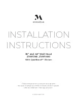 Preview for 1 page of Monogram ZVW1360 Installation Instructions Manual