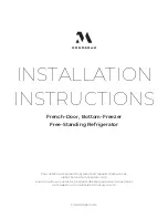 Предварительный просмотр 1 страницы Monogram ZWE23E series Installation Instructions Manual