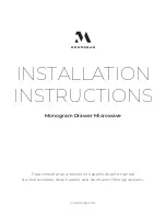 Предварительный просмотр 1 страницы Monogram ZWL1126SR Installation Instructions Manual