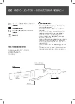 Предварительный просмотр 3 страницы monolith MONO LIGHTER User Manual