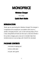 Preview for 1 page of Monoprice 27030 Quick Start Manual