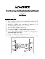 Preview for 1 page of Monoprice 600125 User Manual