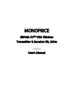 Предварительный просмотр 1 страницы Monoprice BitPath AV 16224 User Manual