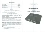 Monoprice HSP-102M Owner'S Manual предпросмотр